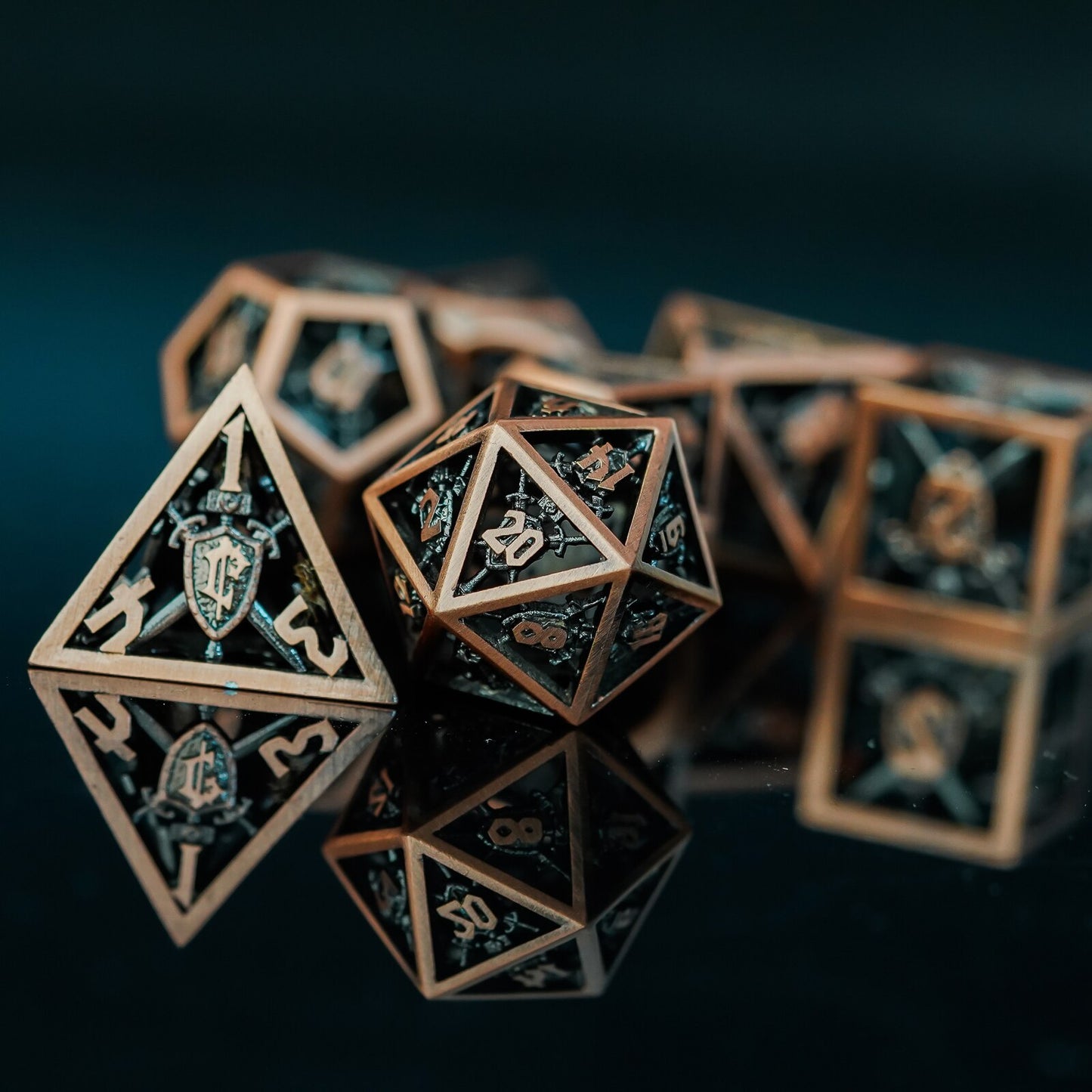 Hollow Metal Shield Dice