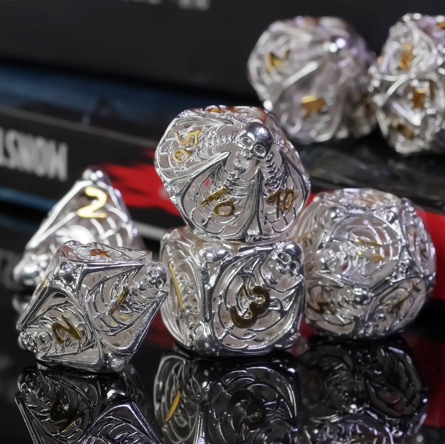 Hollow Metal Skeleton Dice