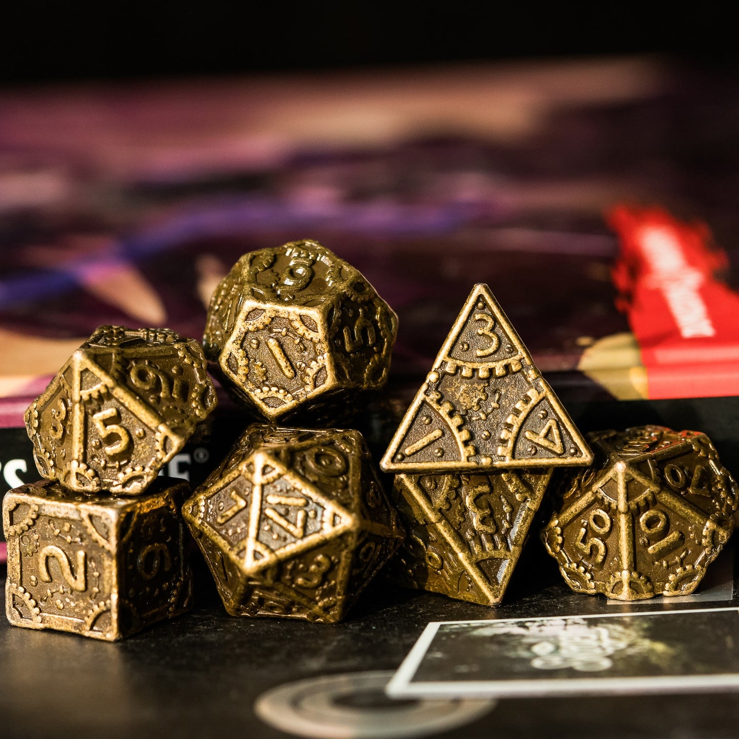 Metal Steampunk Dice