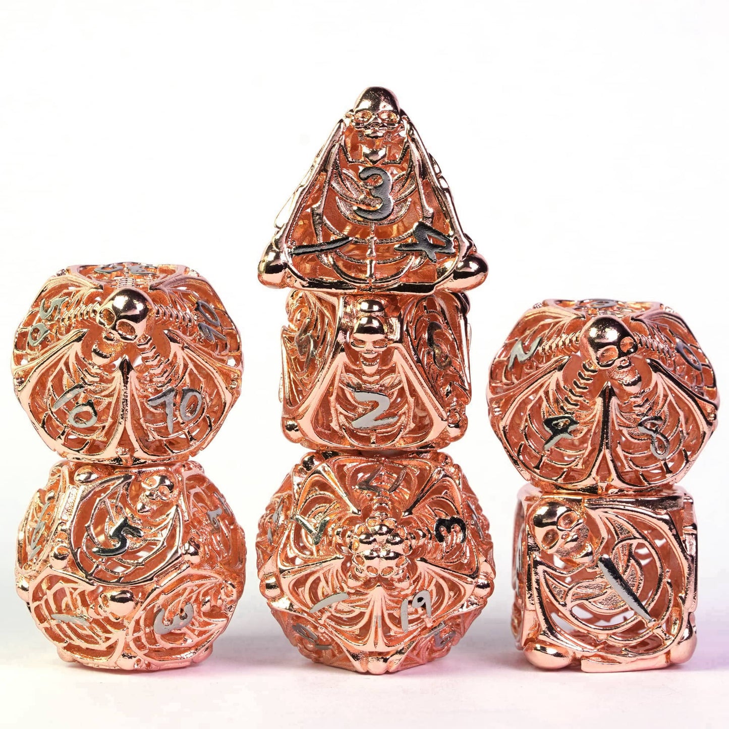 Hollow Metal Skeleton Dice