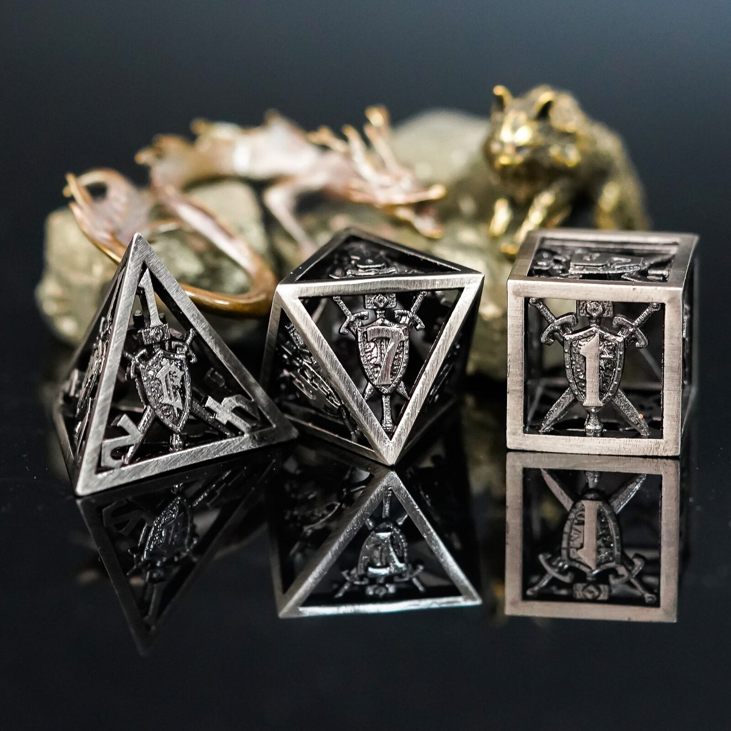 Hollow Metal Shield Dice