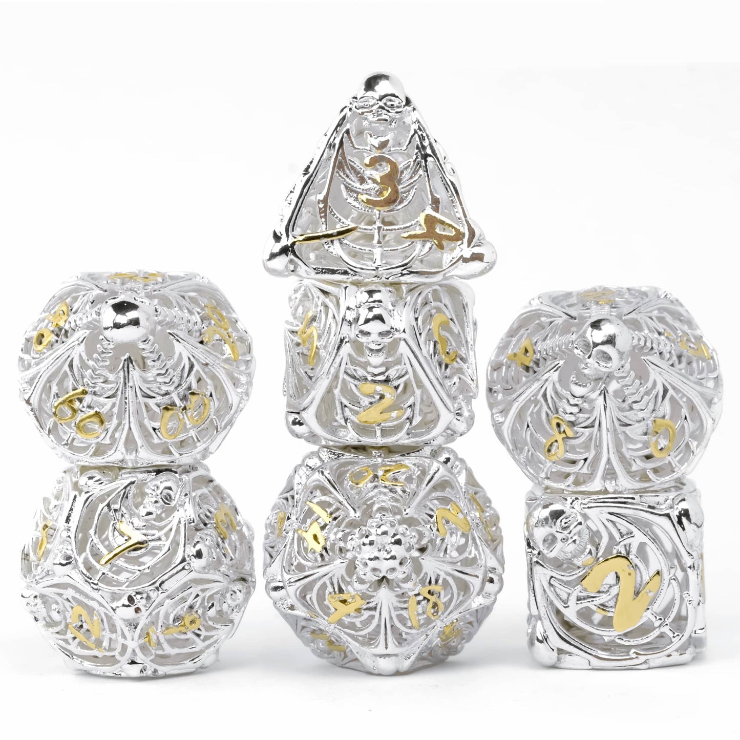 Hollow Metal Skeleton Dice