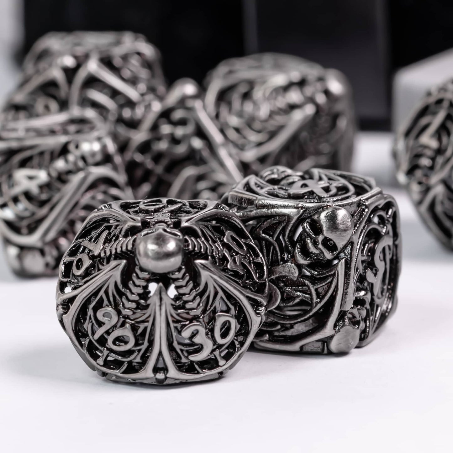 Hollow Metal Skeleton Dice