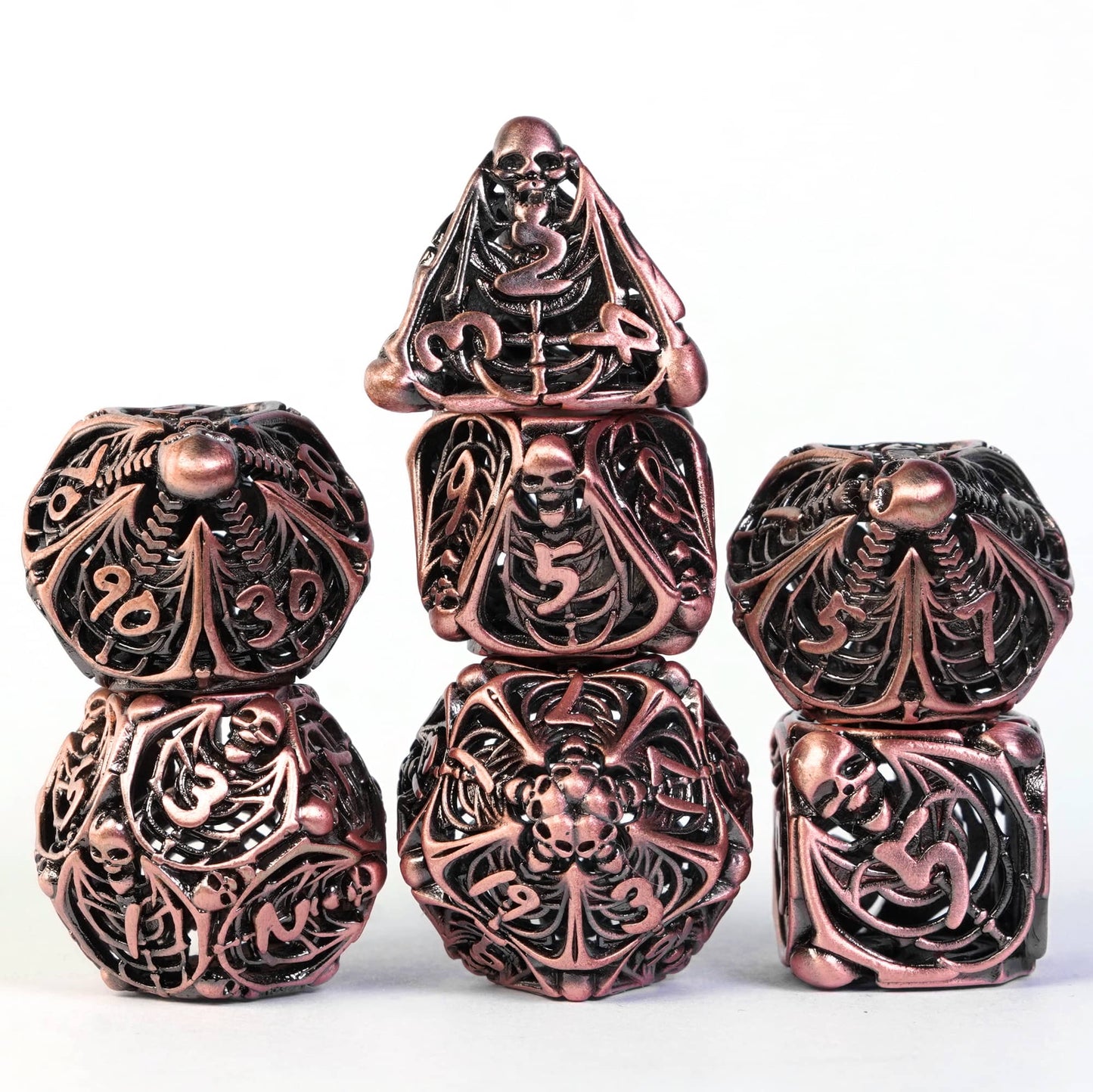Hollow Metal Skeleton Dice
