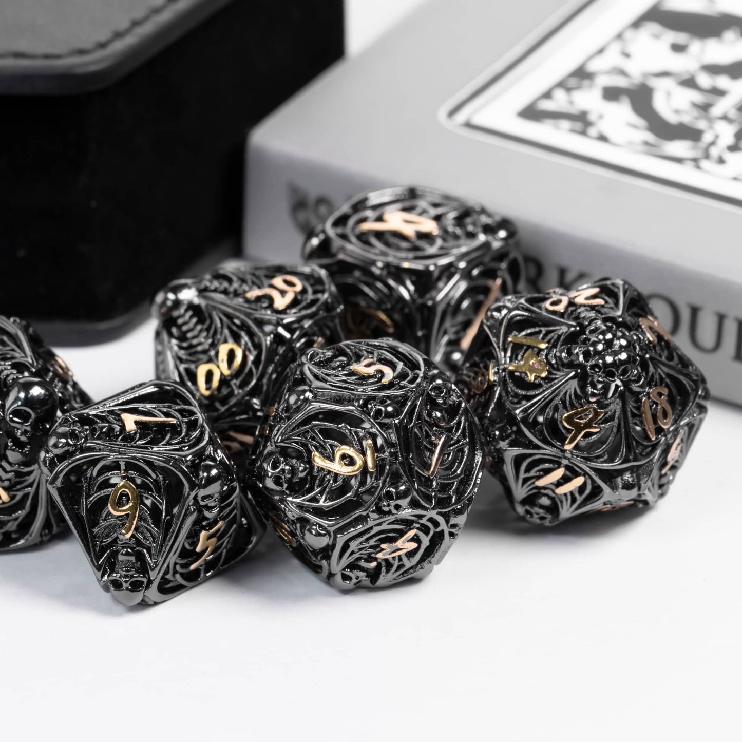 Hollow Metal Skeleton Dice