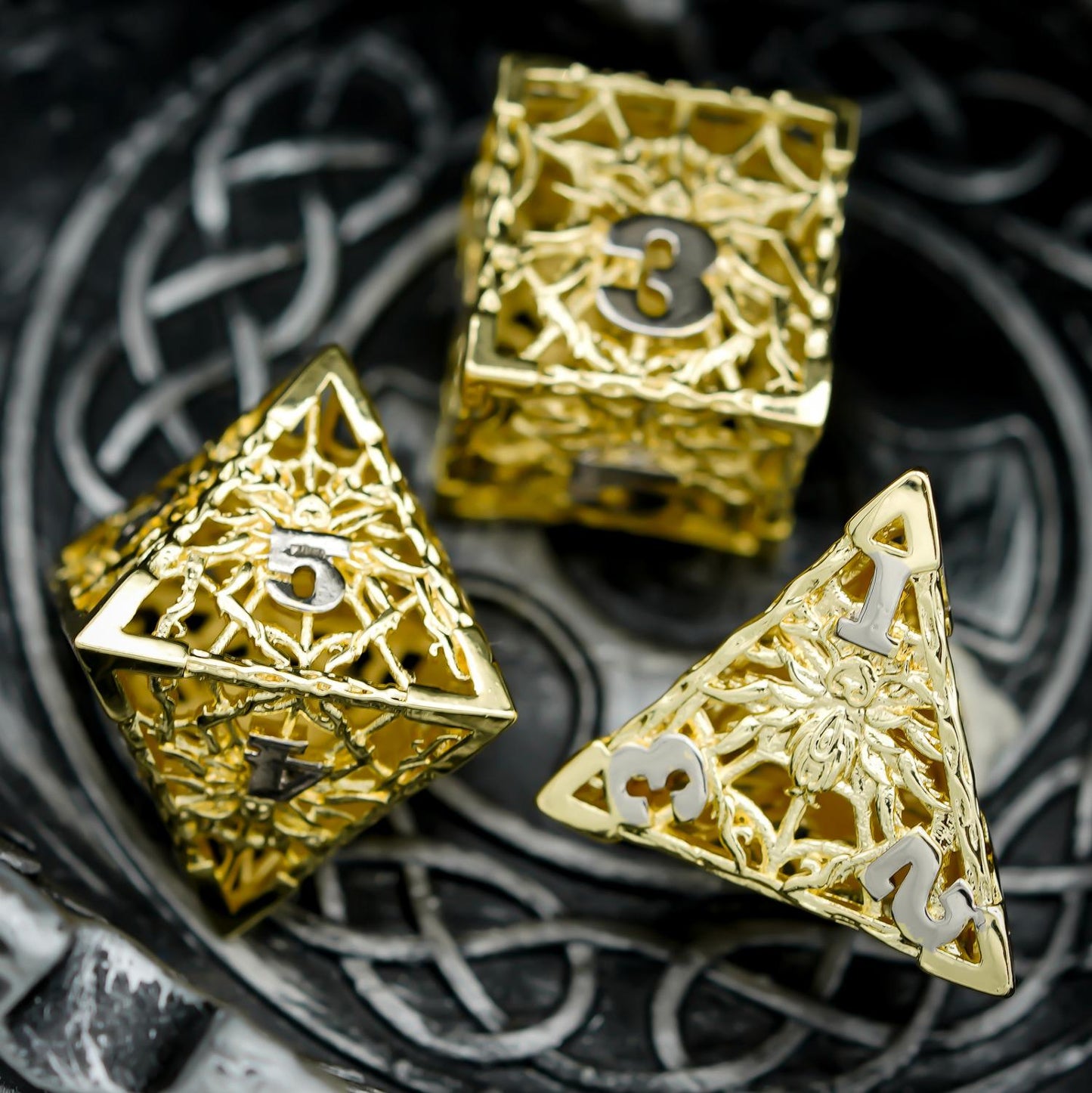 Hollow Metal Spider Dice