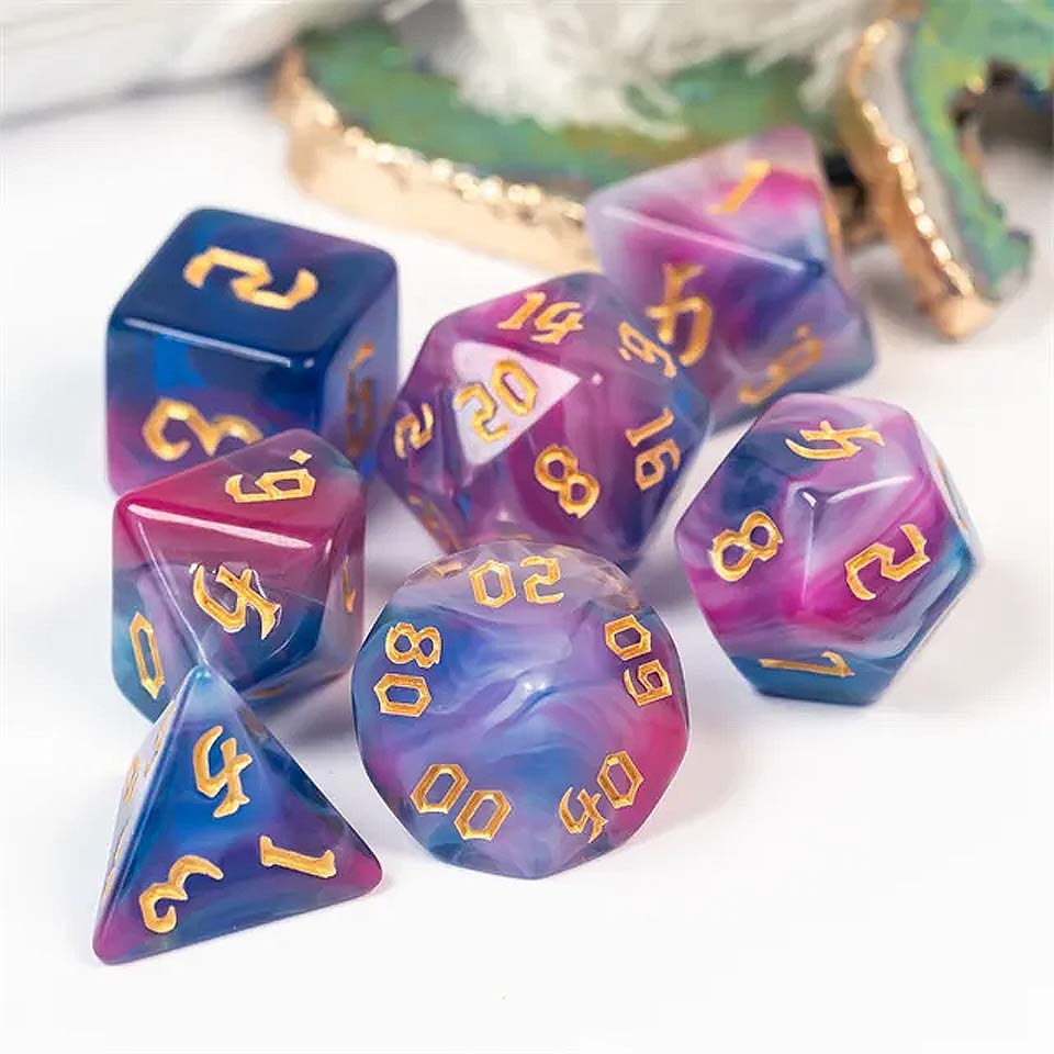 Message - Dice Set - Pink Blue