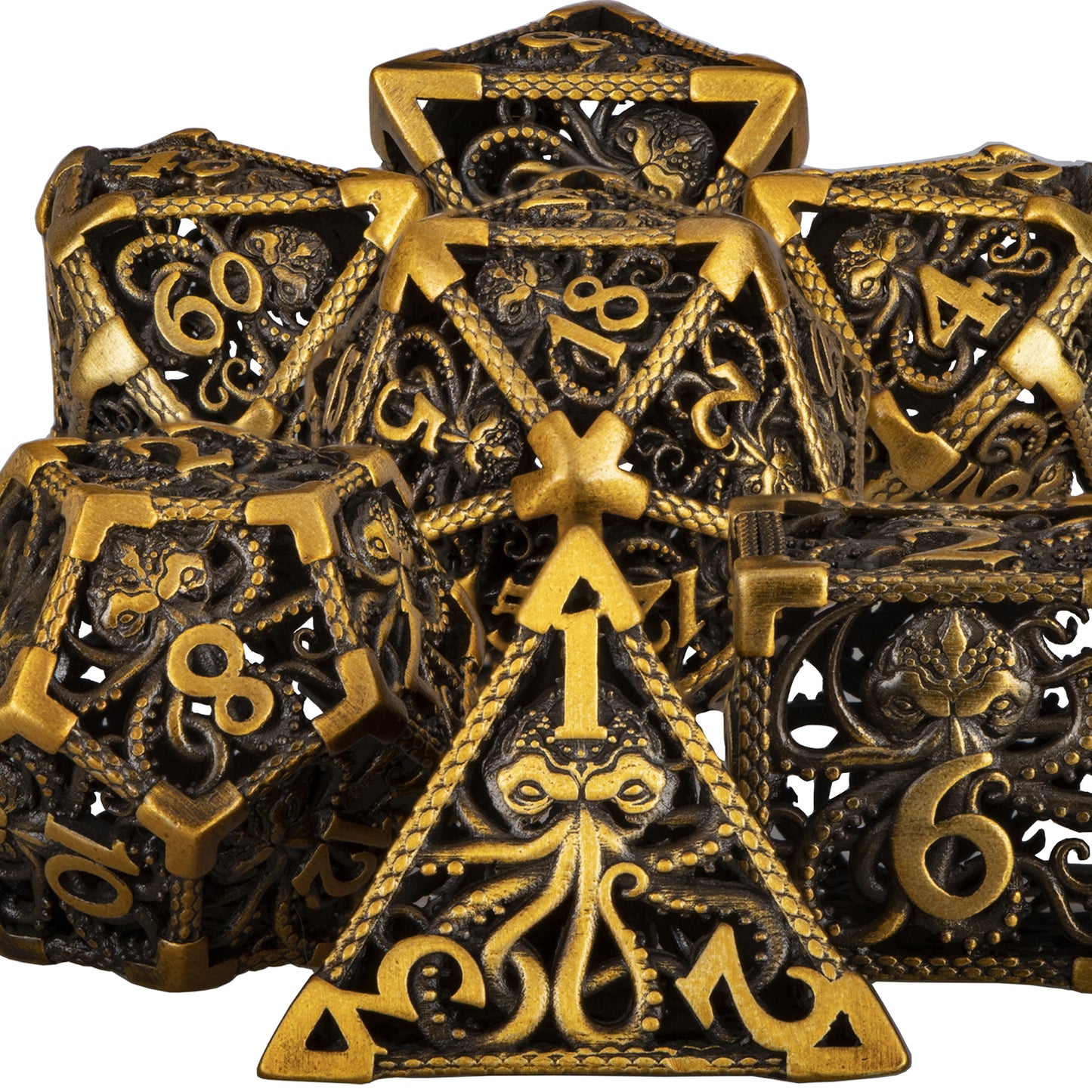 MINDFLAYER - Hollow Metal Dice Set