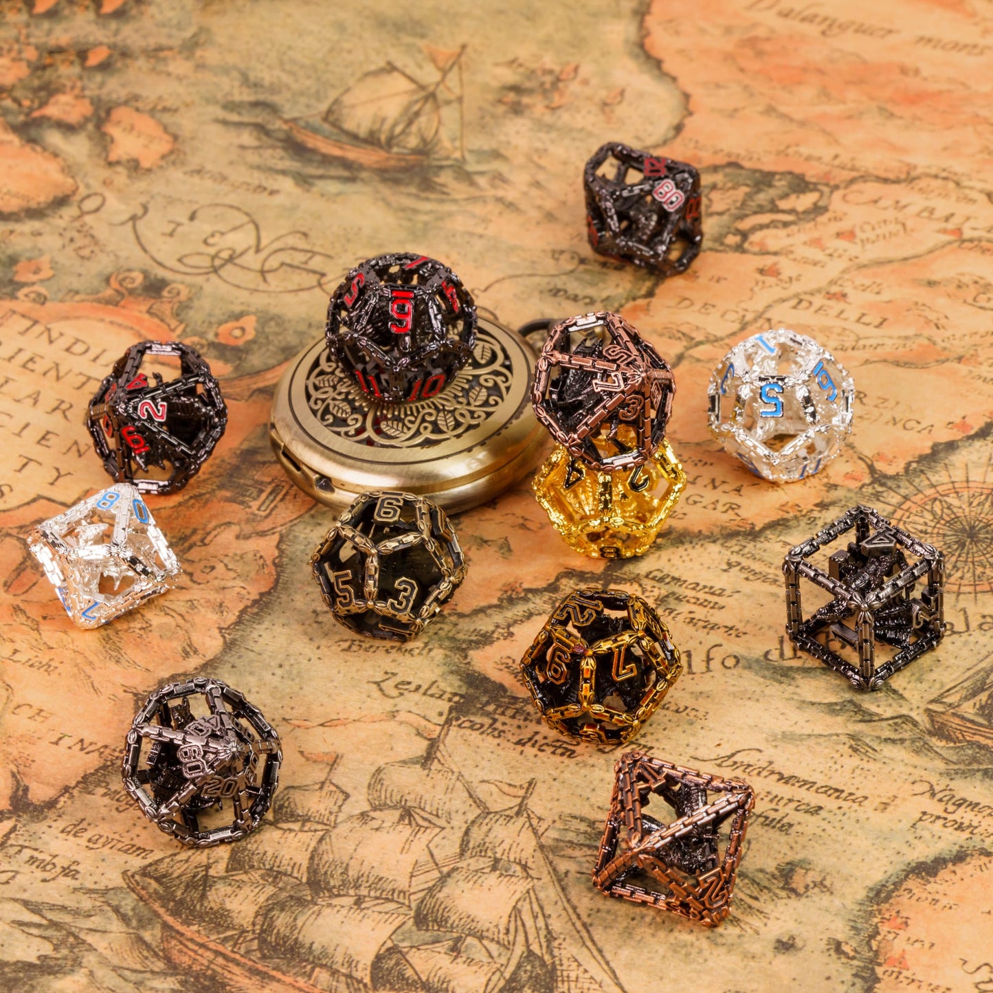 Hollow Metal Dragon Wall Dice