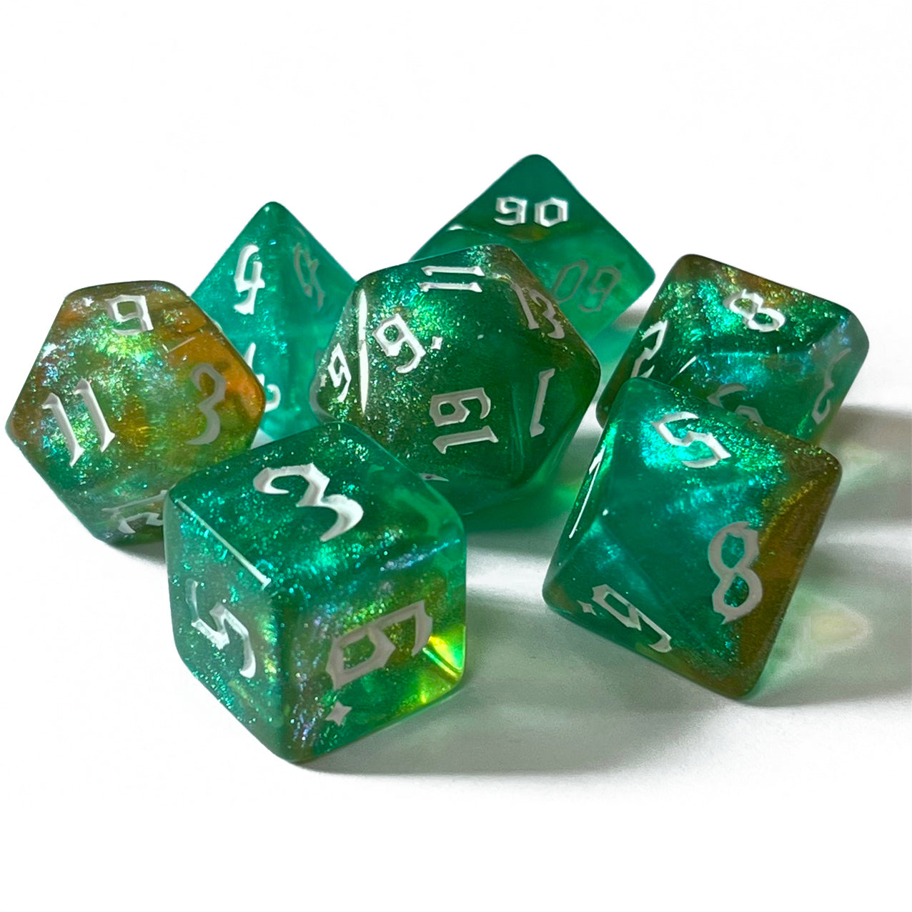 ENTANGLE - Dice Set - Green Yellow