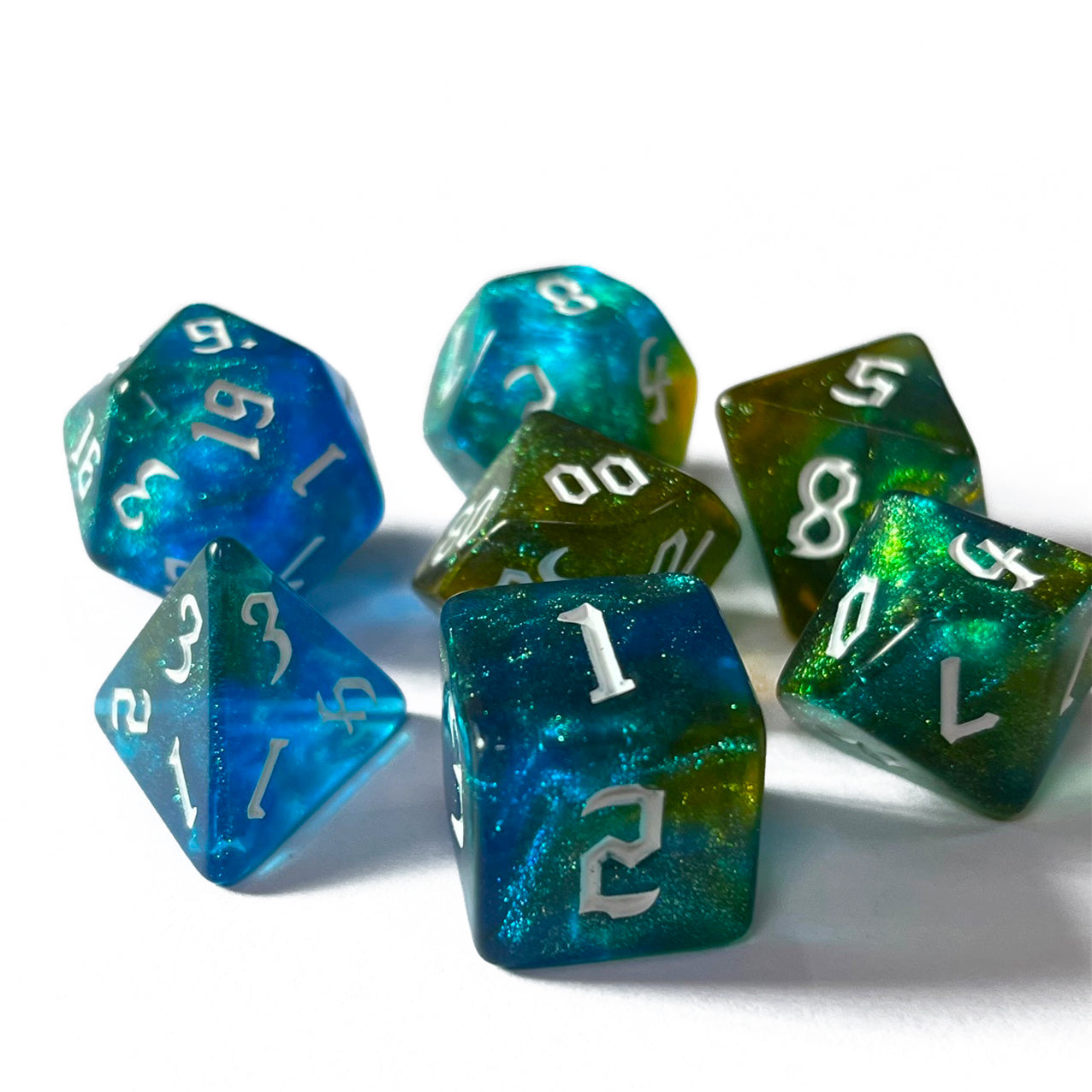 FROSTBITE - Dice Set - Blue Green Brown