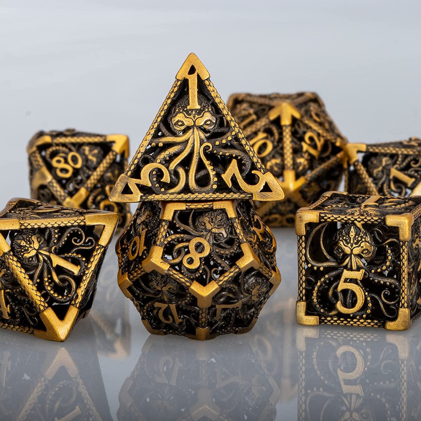 MINDFLAYER - Hollow Metal Dice Set