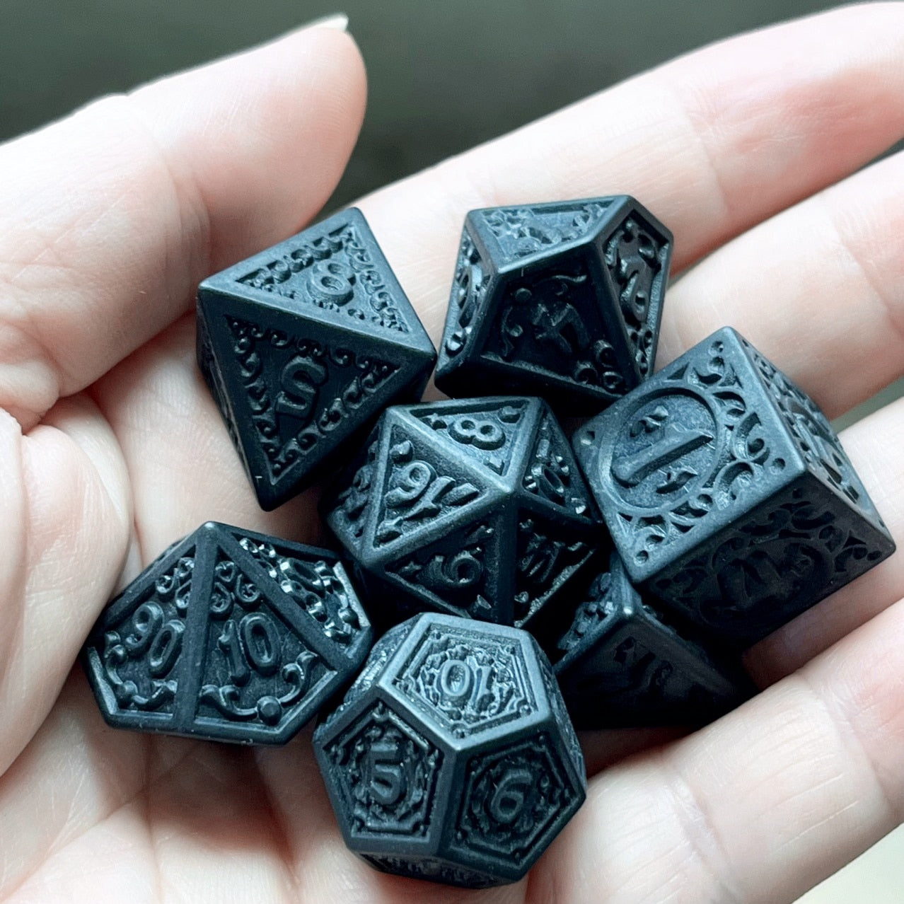 RUNES - Dice Set - Black