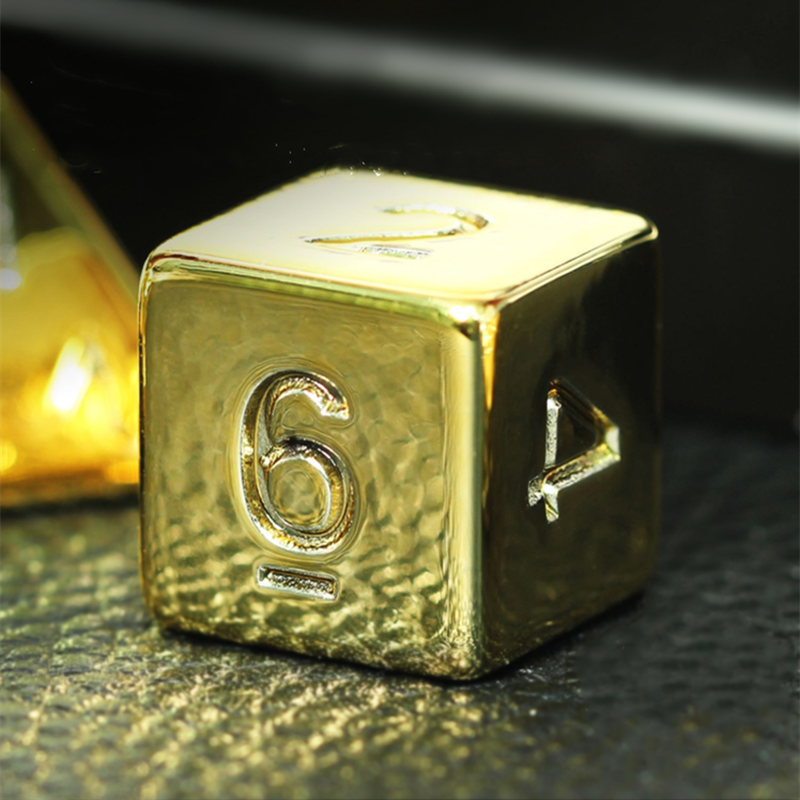 GOLD ARMOR - Resin Dice Set - Gold Finish