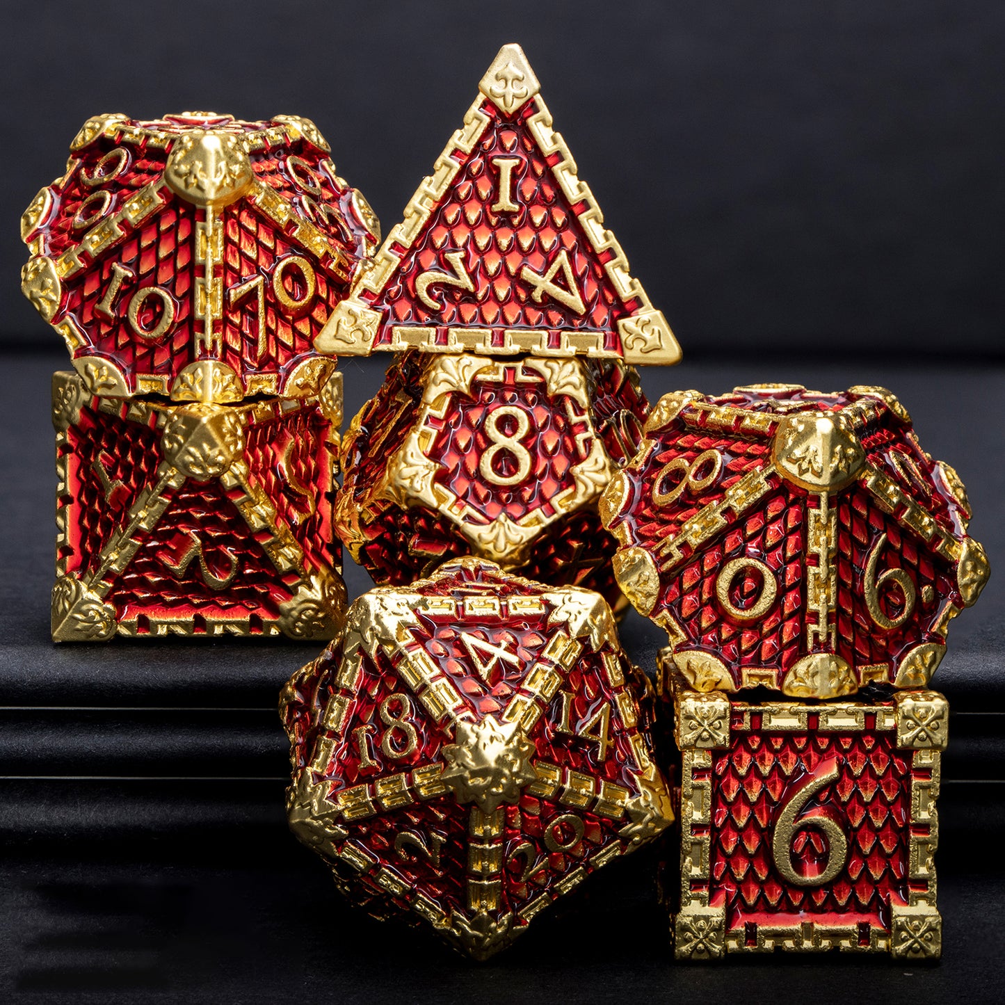 Metal Dragon Plate Dice