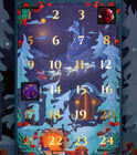 The Dragon's Dice Hoard advent calendar, doors 4 and 13 open