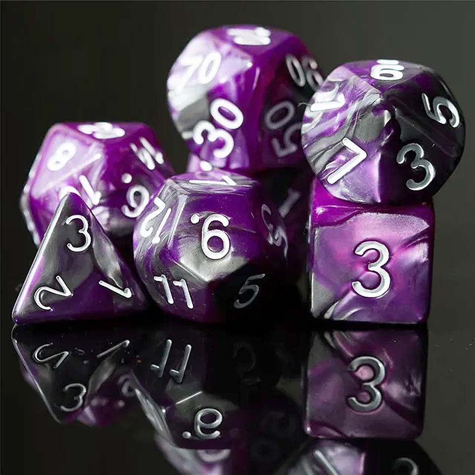 FIEND - Dice Set - Purple Black