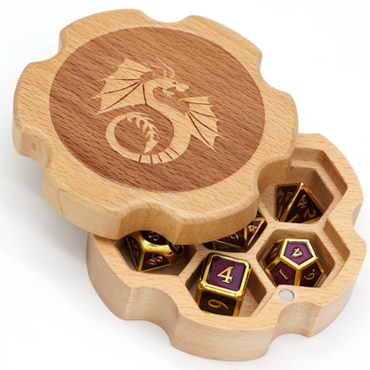 Wooden Dice Case - Fit for 16mm Dice Sets - Wood Storage Box