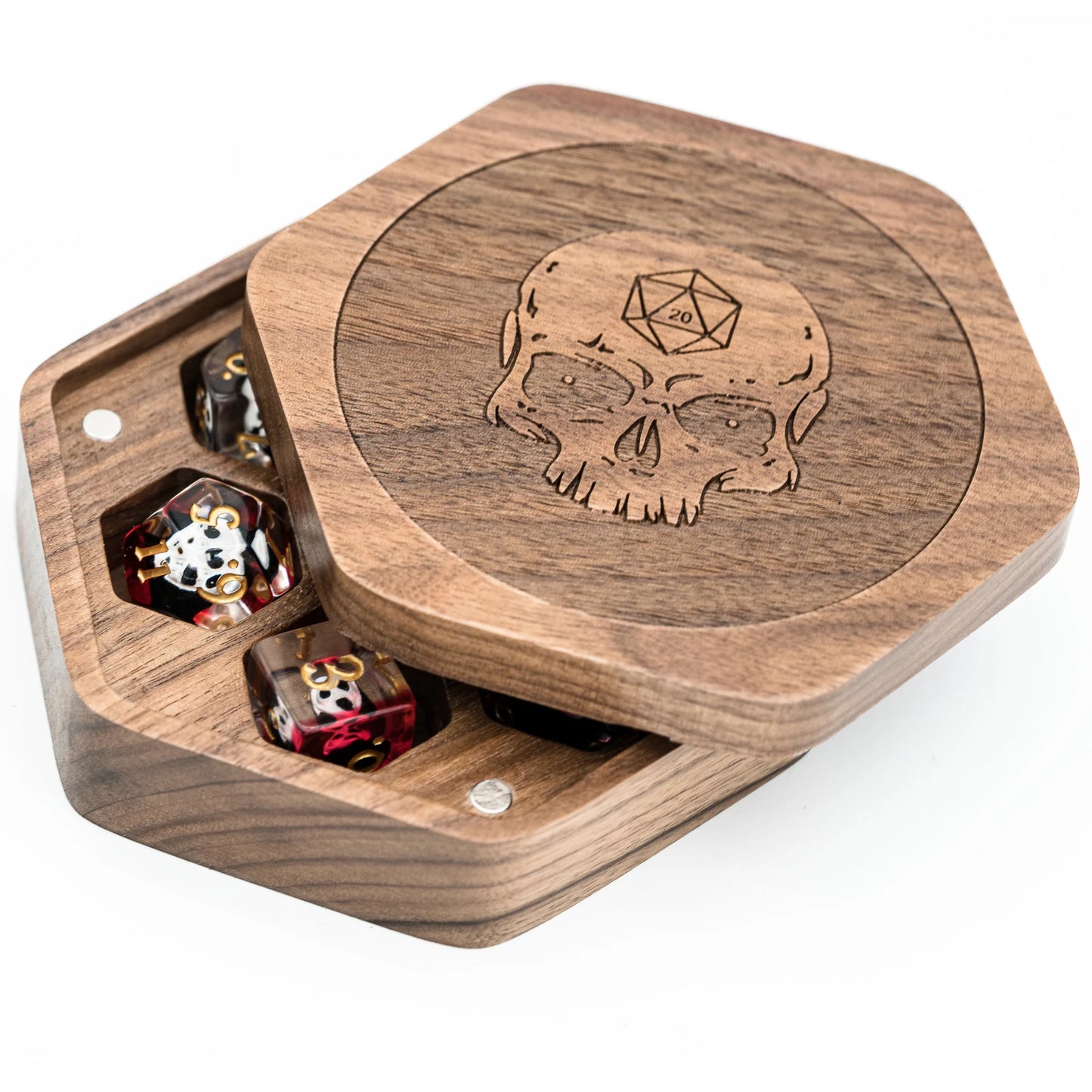 Wooden Dice Case - Fit for 16mm Dice Sets - Wood Storage Box