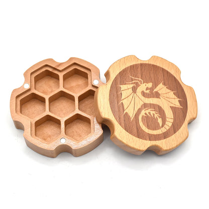 Wooden Dice Case - Fit for 16mm Dice Sets - Wood Storage Box