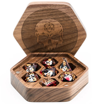 Wooden Dice Case - Fit for 16mm Dice Sets - Wood Storage Box