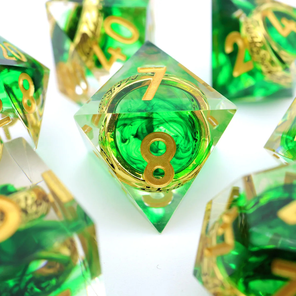 THE RING - Resin Inspired Dice Set - Green