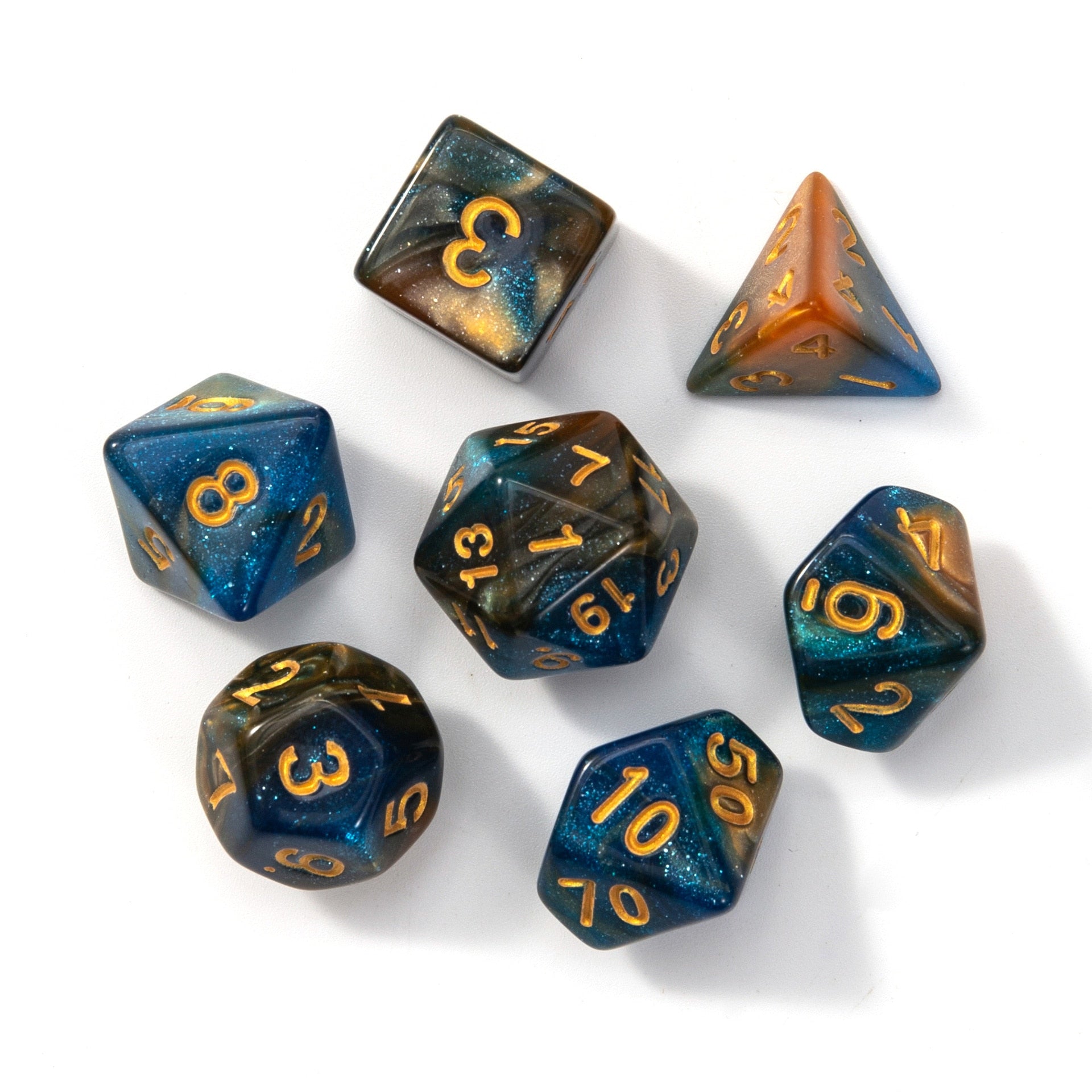 BATTLE MASTER - Dice Set - Blue Orange Grey