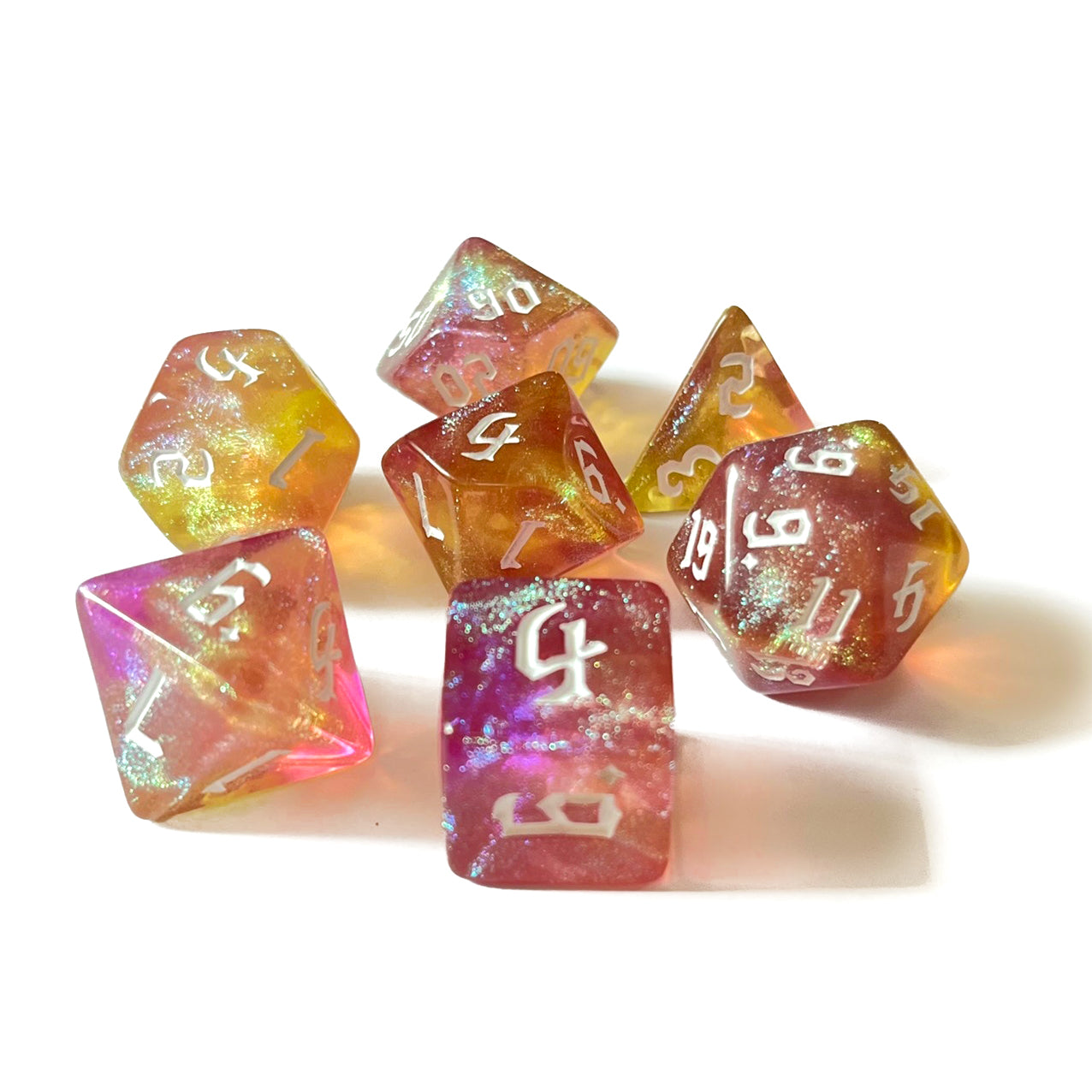 BEACON OF HOPE - Dice Set - Gold Pink