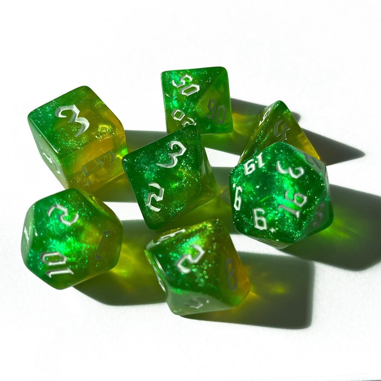 GASEOUS FORM - Dice Set - Green Yellow